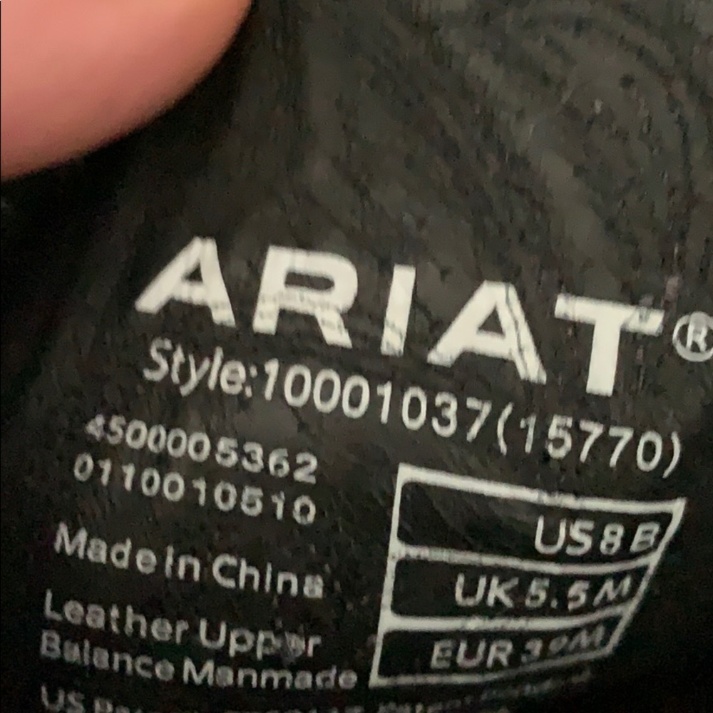 Ariat Heritage R Toe Black Cowboy Western Boots 8 - Picture 7 of 8